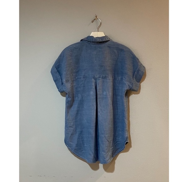 Anthropologie Cloth & Stone Chambray Blouse- XS,S - Picture 5 of 6
